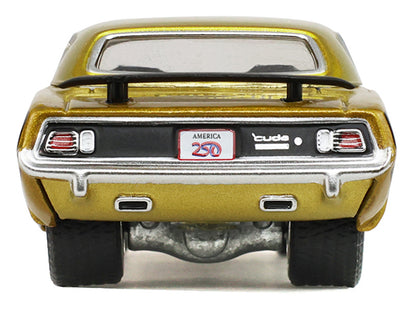 1971 Plymouth Hemi ‘Cuda Gold Metallic with Black Accents "America 250 Edition" "Anniversary Collection" Series 18 1/64 Diecast Model Car