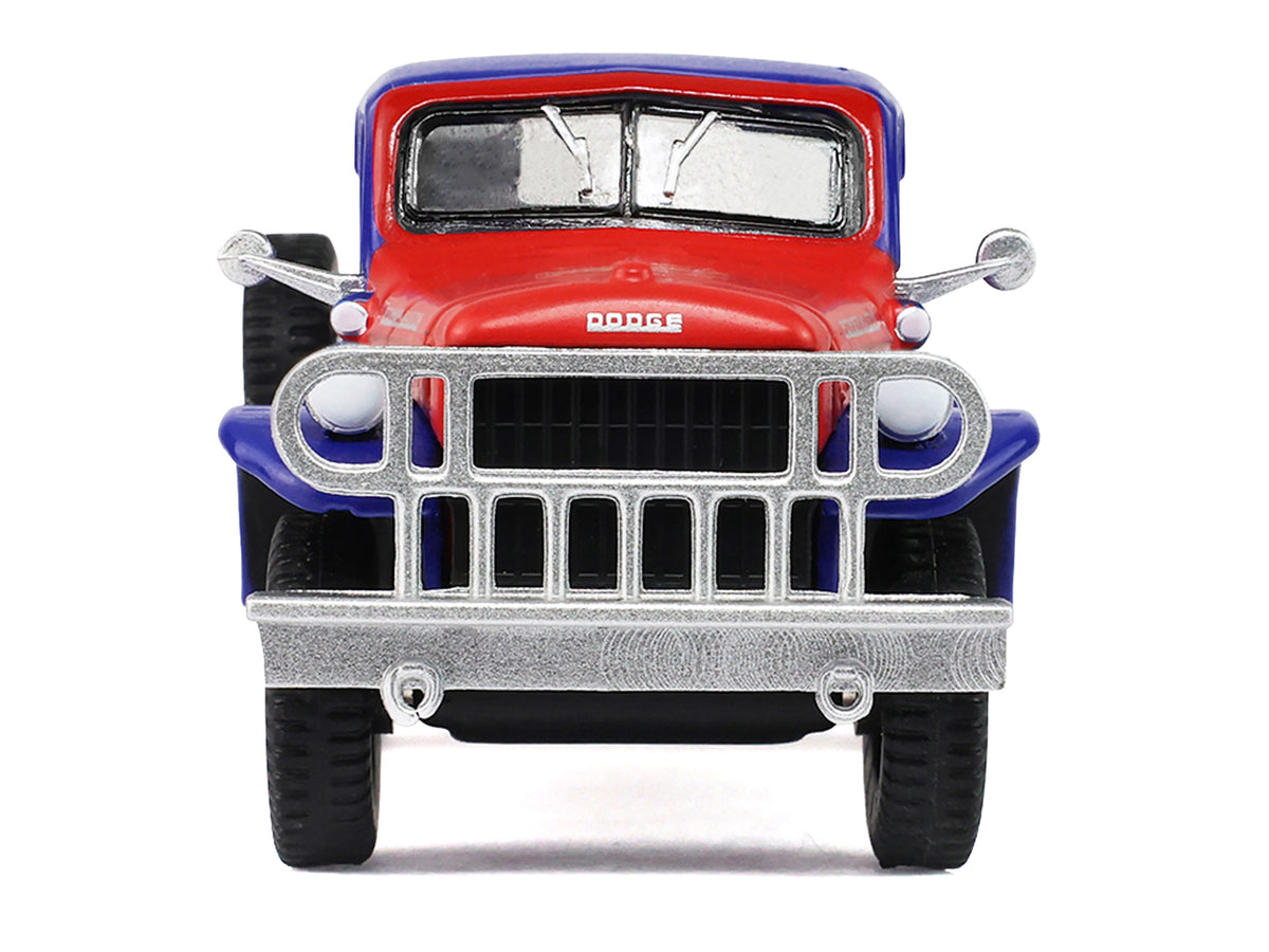 1946 Dodge Power Wagon Pickup Truck Red White and Blue "America 250 Edition" "Anniversary Collection" Series 18 1/64 Diecast Model Car