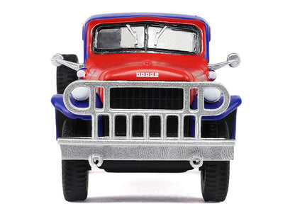 1946 Dodge Power Wagon Pickup Truck Red White and Blue "America 250 Edition" "Anniversary Collection" Series 18 1/64 Diecast Model Car