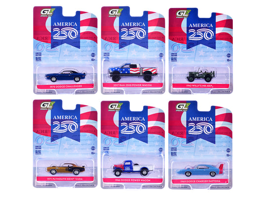 "Anniversary Collection" Series 18 Set of 6 pieces "America 250 Edition" 1/64 Diecast Model Cars
