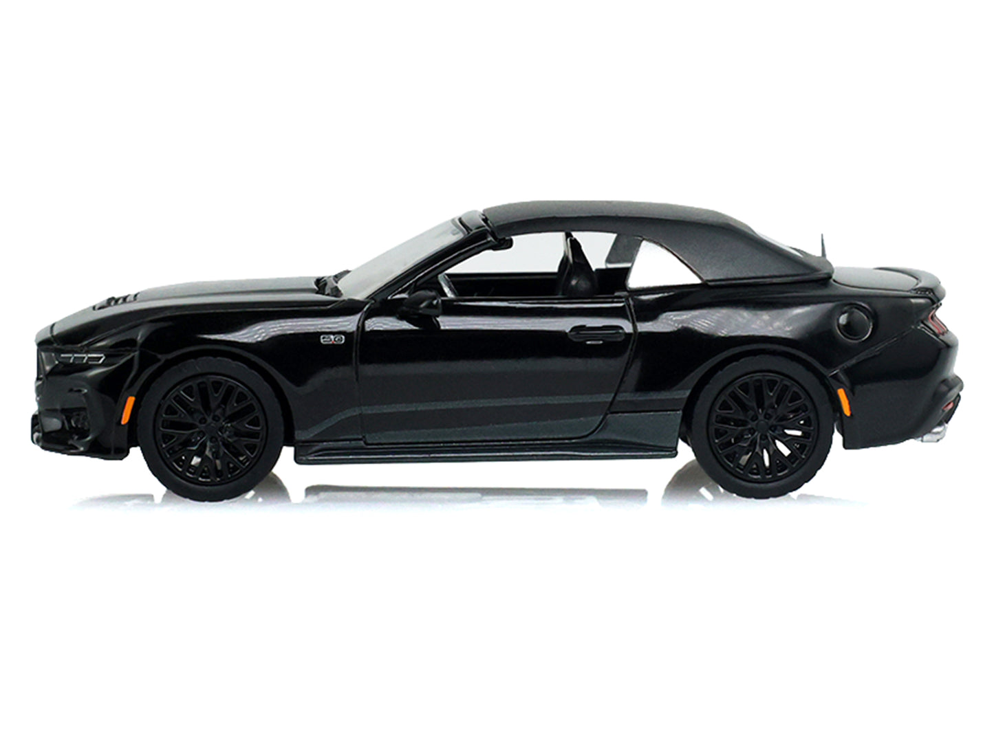2024 Ford Mustang GT Convertible Black "Black Bandit" Series 31 1/64 Diecast Model Car