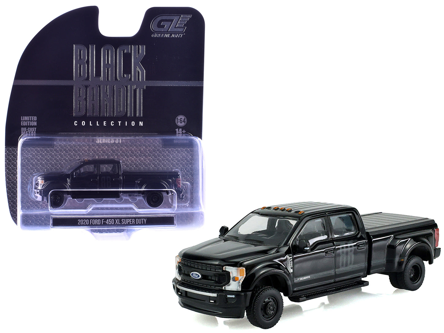 2020 Ford F-450 XL Super Duty Pickup Truck Black "Black Bandit" Series 31 1/64 Diecast Model Car