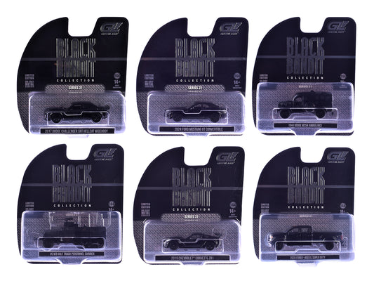 "Black Bandit" Series 31 6 piece Set 1/64 Diecast Model Cars