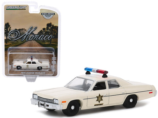 1975 Dodge Monaco Cream "Hazzard County Sheriff" "Hobby Exclusive" 1/64 Diecast Model Car