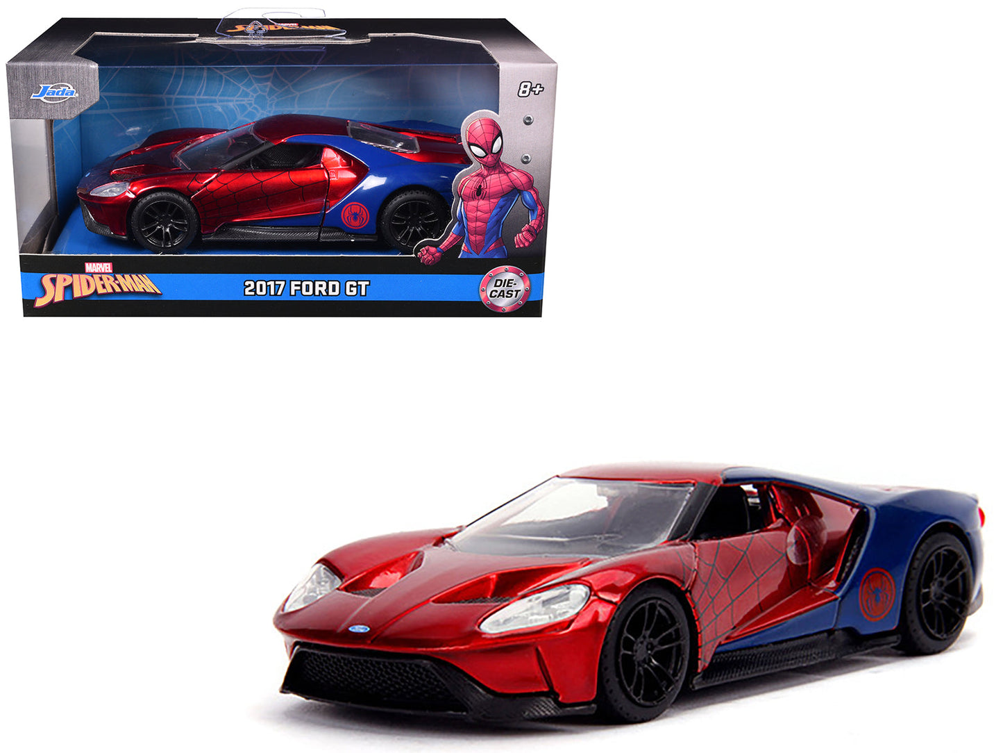2017 Ford GT "Spider-Man" Theme "Marvel" Series 1/32 Diecast Model Car