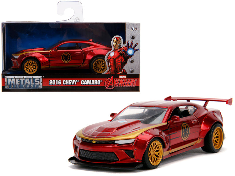 2016 Chevrolet Camaro "Iron Man" Theme "Marvel" Series 1/32 Diecast Model Car