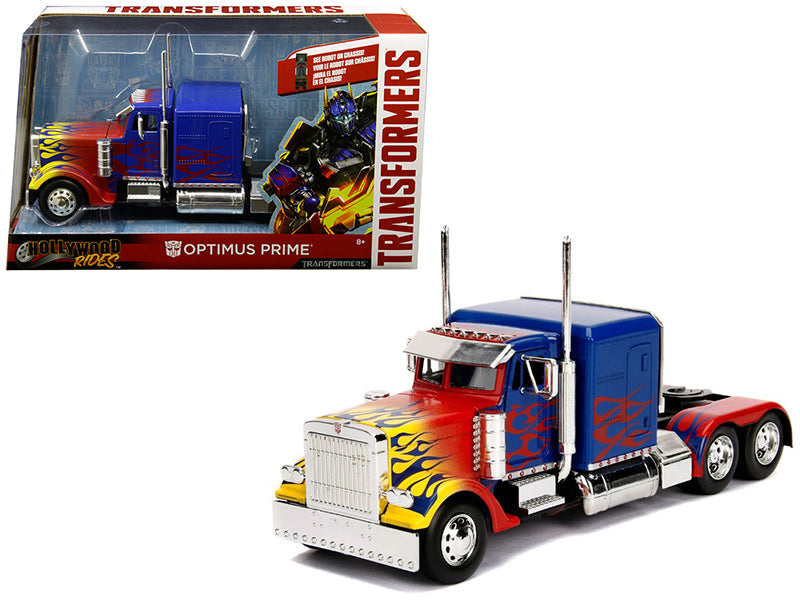 Optimus Prime Truck with Robot on Chassis from "Transformers" Movie "Hollywood Rides" Series  Diecast Model