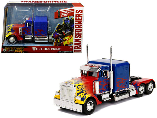 Optimus Prime Truck with Robot on Chassis from "Transformers" Movie "Hollywood Rides" Series  Diecast Model