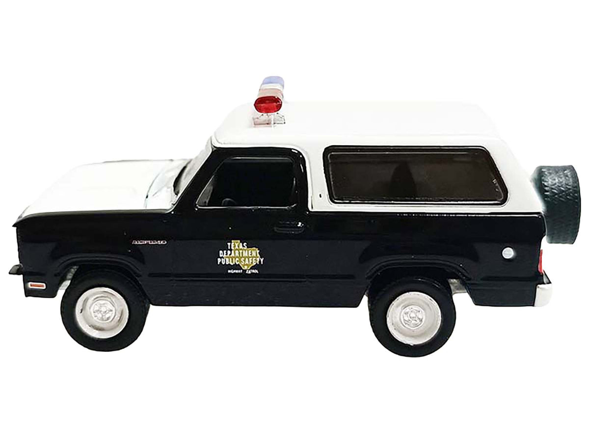 1978 Dodge Ramcharger Police Vehicle "Texas Department of Public Safety Highway Patrol" Black with White Hood and Top "Hobby Exclusive" Series 1/64 Diecast Model Car