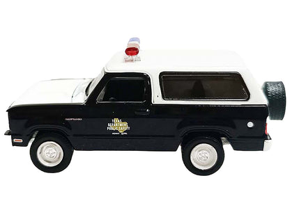 1978 Dodge Ramcharger Police Vehicle "Texas Department of Public Safety Highway Patrol" Black with White Hood and Top "Hobby Exclusive" Series 1/64 Diecast Model Car
