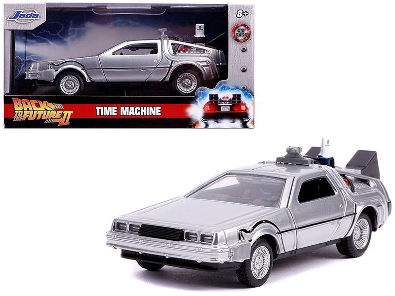 DeLorean DMC (Time Machine) Silver "Back to the Future Part II" (1989) Movie "Hollywood Rides" Series 1/32 Diecast Model Car