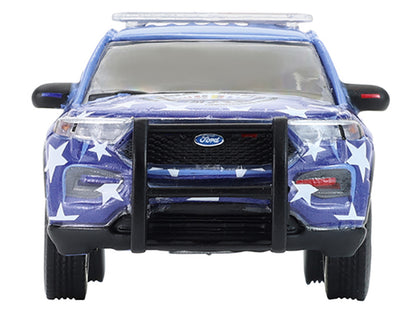 2022 Ford Police Interceptor Utility "Miami Police Department Hispanic Heritage Month" Blue with Graphics "Hobby Exclusive" Series 1/64 Diecast Model Car