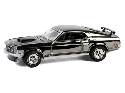 1969 Ford Mustang Boss 429 Silver Chrome Edition with Black Stripes "John Wick" (2014) Movie "Hobby Exclusive" Series 1/64 Diecast Model Car