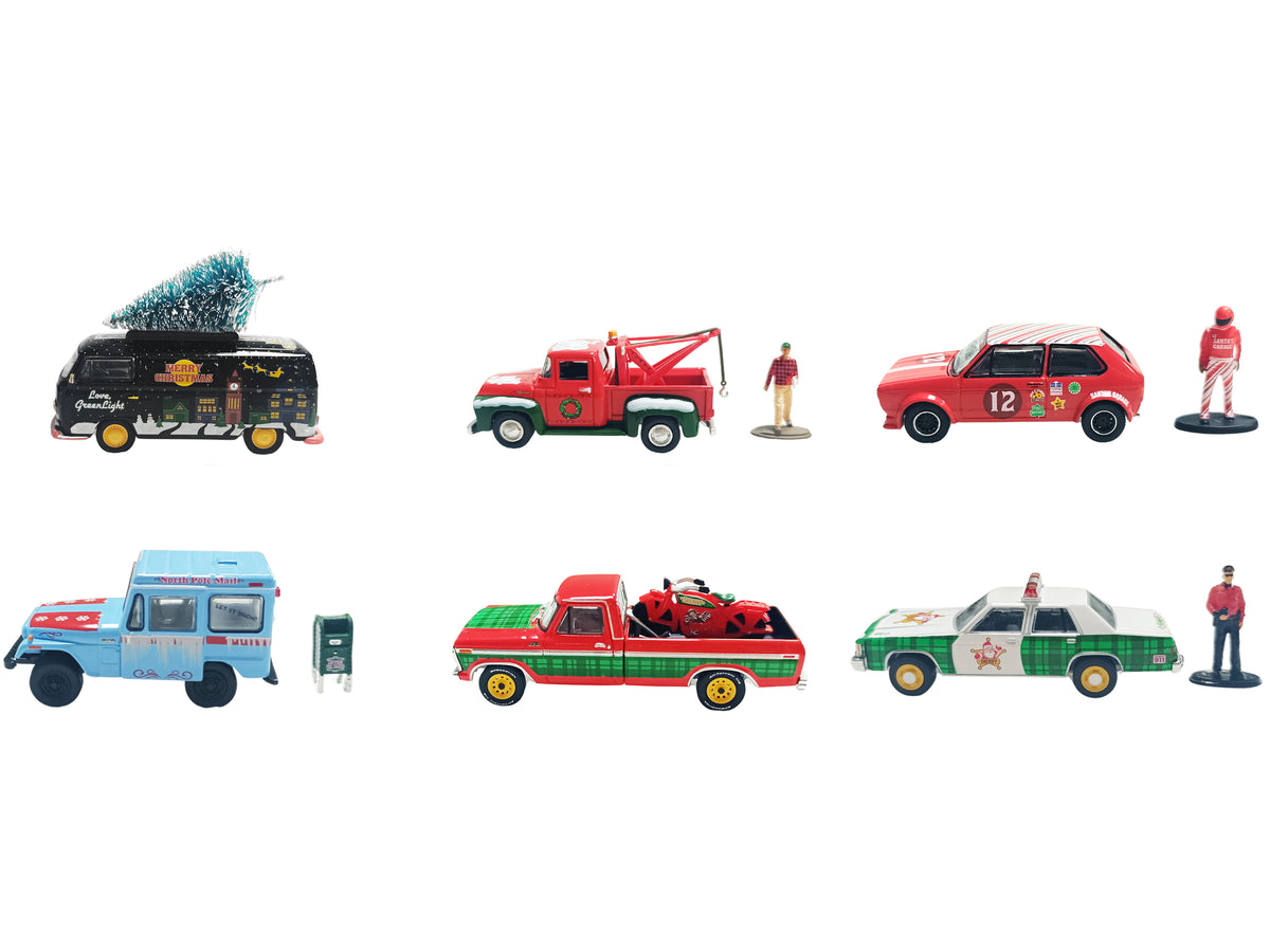 "Christmas 2025 Limited Edition" Set of 6 Cars 1/64 Diecast Model Cars