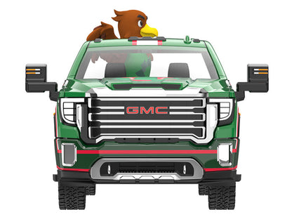 2022 GMC Sierra 3500 HD Pickup Truck Green with Mexican Soccer Graphics with Eagle Figure "International Soccer Celebration '26" Series 1/64 Diecast Model Car