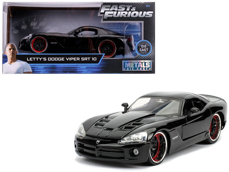 Letty's Dodge Viper SRT 10 Black "Fast & Furious" Movie 1/24 Diecast Model Car