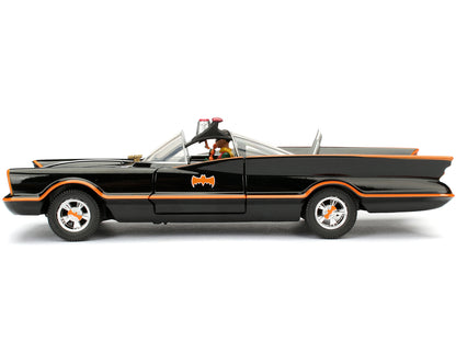 Model Kit Classic Batmobile Black with Batman Diecast Figure "Batman" (1966-1968) TV Series "Build N' Collect" 1/24 Diecast Model Car