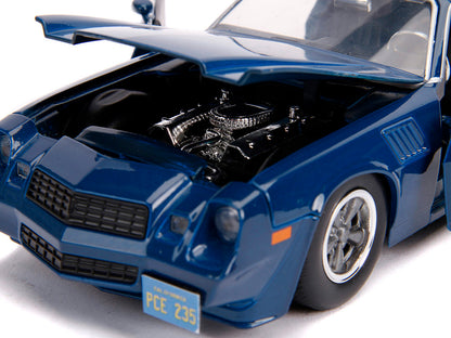 Billy's Chevrolet Camaro Z28 Dark Blue with Collectible Coin "Stranger Things" (2016) TV Series 1/24 Diecast Model Car