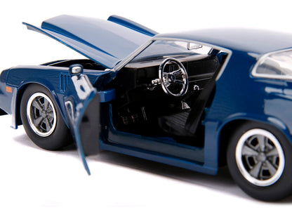 Billy's Chevrolet Camaro Z28 Dark Blue with Collectible Coin "Stranger Things" (2016) TV Series 1/24 Diecast Model Car