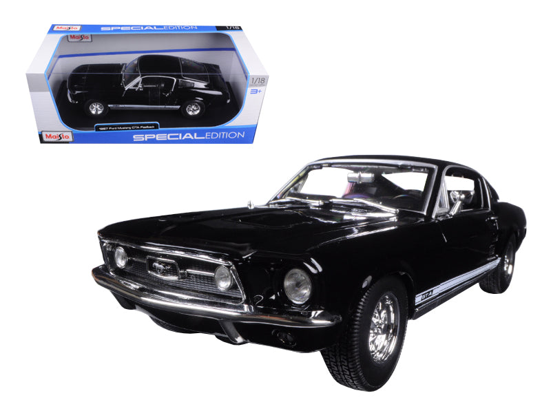 1967 Ford Mustang GTA Fastback Black "Special Edition" 1/18 Diecast Model Car