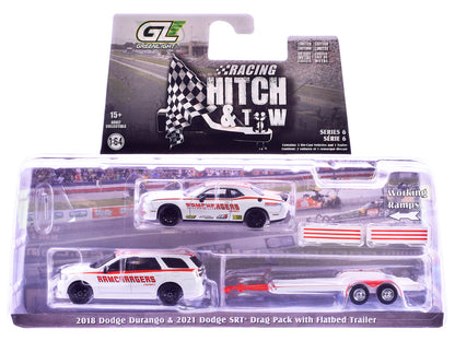 "Racing Hitch & Tow" Series #6 Set of 3 pieces 1/64 Diecast Model Cars