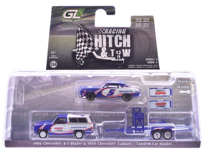 "Racing Hitch & Tow" Series #6 Set of 3 pieces 1/64 Diecast Model Cars