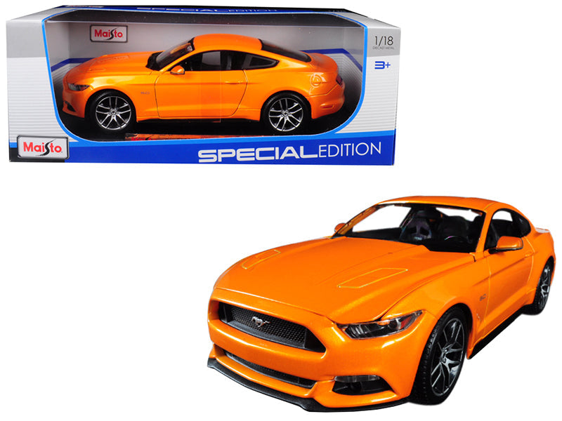 2015 Ford Mustang GT 5.0 Orange Metallic "Special Edition" 1/18 Diecast Model Car