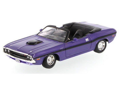 1970 Dodge Challenger R/T Convertible Purple 1/24 Diecast Model Car