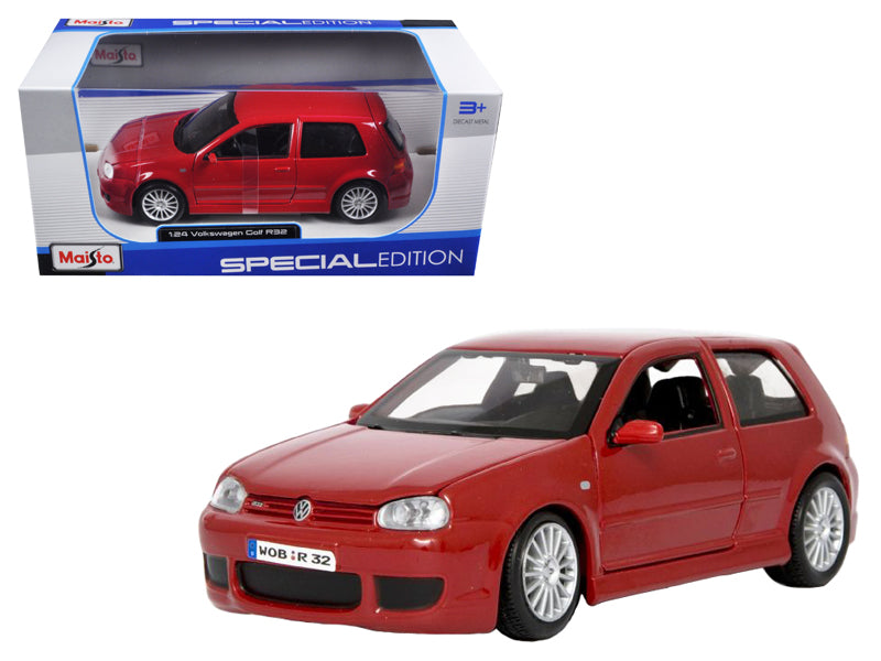 Volkswagen Golf R32 Red 1/24 Diecast Model Car