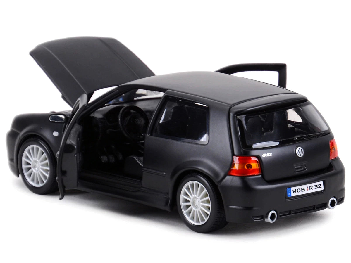 Volkswagen Golf R32 Matt Black "Special Edition" Series 1/24 Diecast Model Car
