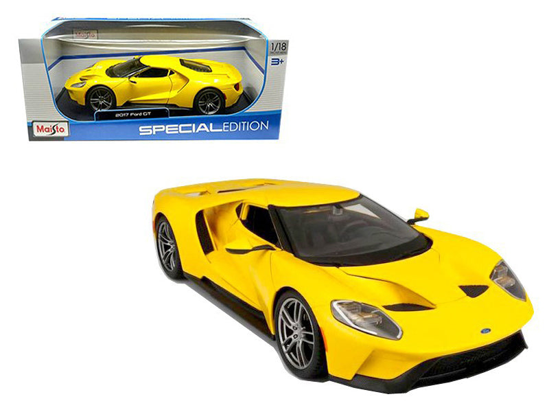 2017 Ford GT Yellow 1/18 Diecast Model Car