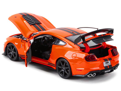 2020 Ford Mustang Shelby GT500 Orange with Black Stripes "Special Edition" 1/18 Diecast Model Car