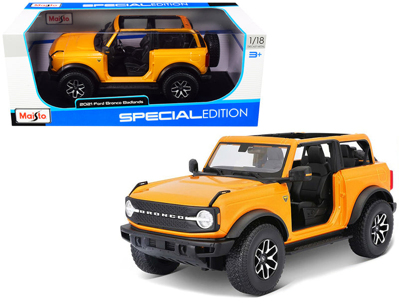2021 Ford Bronco Badlands Orange Metallic "Special Edition" 1/18 Diecast Model Car