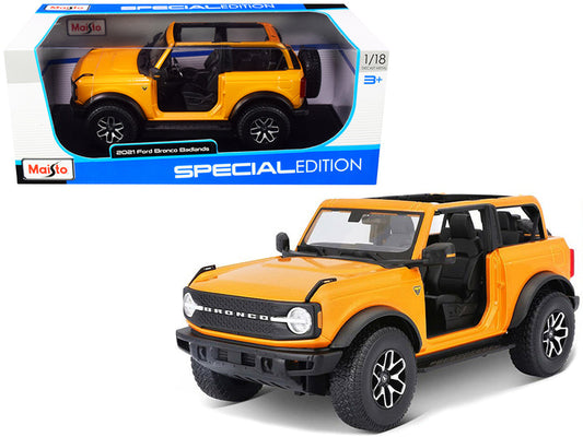 2021 Ford Bronco Badlands Orange Metallic "Special Edition" 1/18 Diecast Model Car