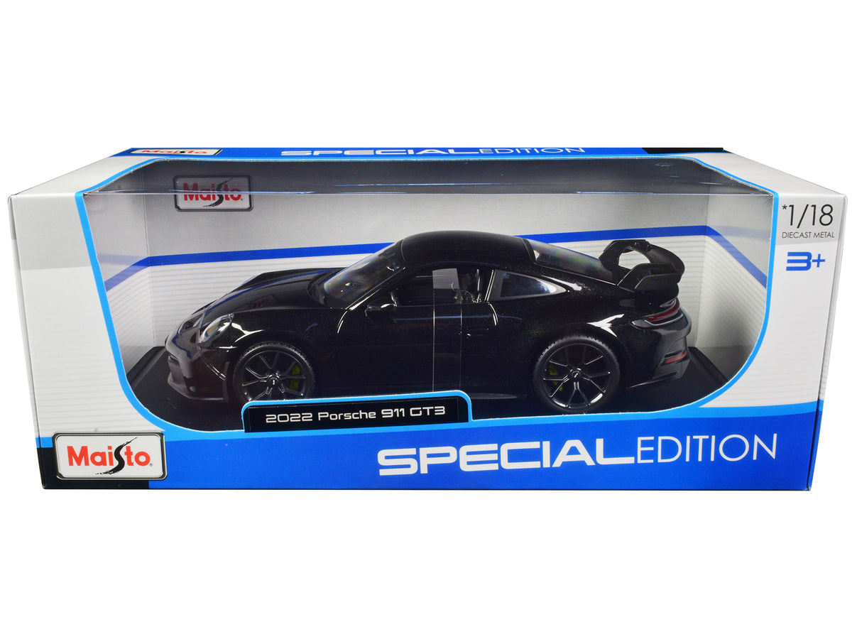 2022 Porsche 911 GT3 Black Metallic "Special Edition" 1/18 Diecast Model Car