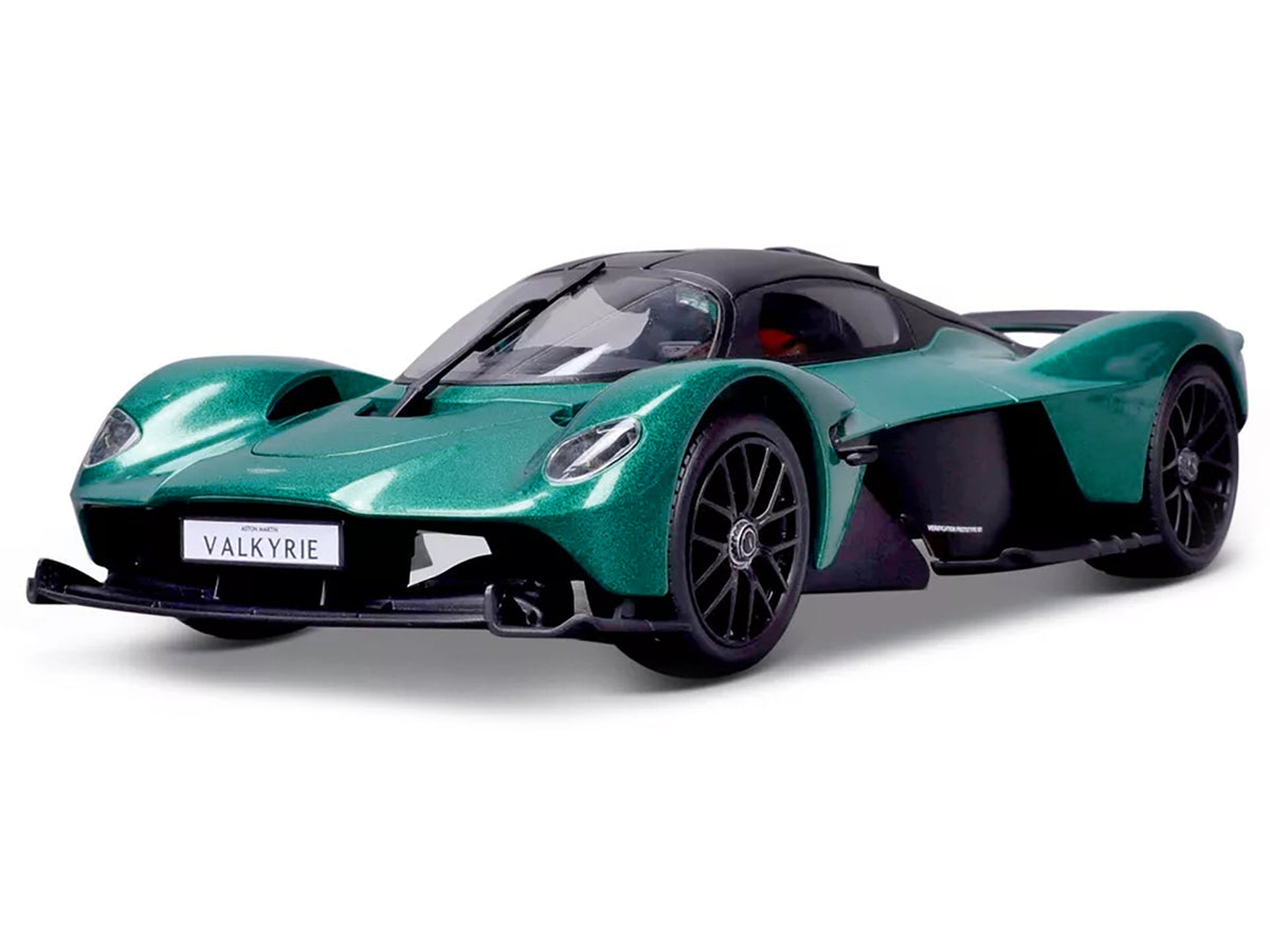 Aston Martin Valkyrie Green Metallic with Matt Black Top "Special Edition" Series 1/18 Diecast Model Car
