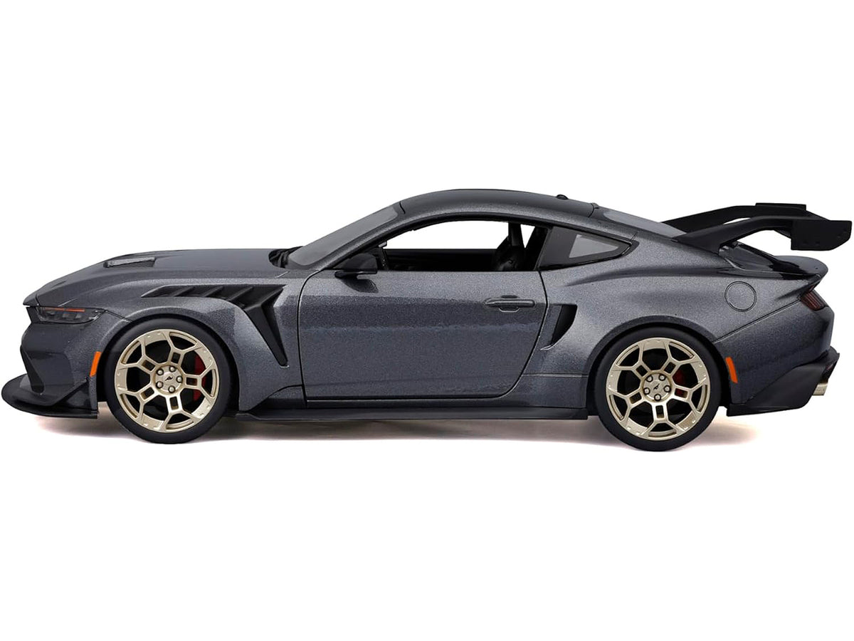 2025 Ford Mustang GTD Dark Gray Metallic with Black Top "Special Edition" Series 1/18 Diecast Model Car