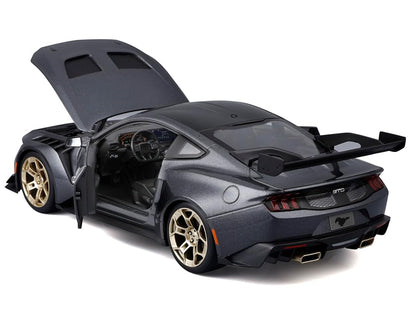2025 Ford Mustang GTD Dark Gray Metallic with Black Top "Special Edition" Series 1/18 Diecast Model Car