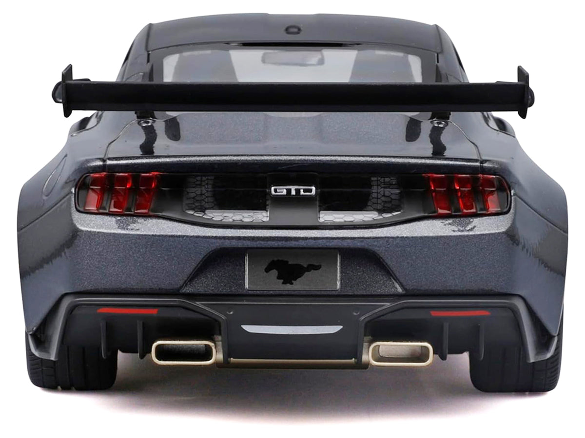2025 Ford Mustang GTD Dark Gray Metallic with Black Top "Special Edition" Series 1/18 Diecast Model Car