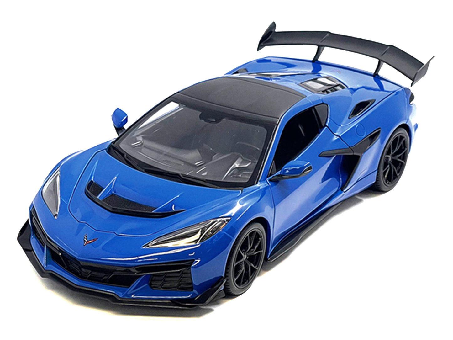 Chevrolet Corvette ZR1 Coupe Blue with Carbon Top "Special Edition" Series 1/18 Diecast Model Car