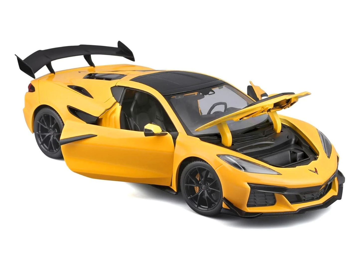 Chevrolet Corvette ZR1 Coupe Yellow with Carbon Top "Special Edition" Series 1/18 Diecast Model Car