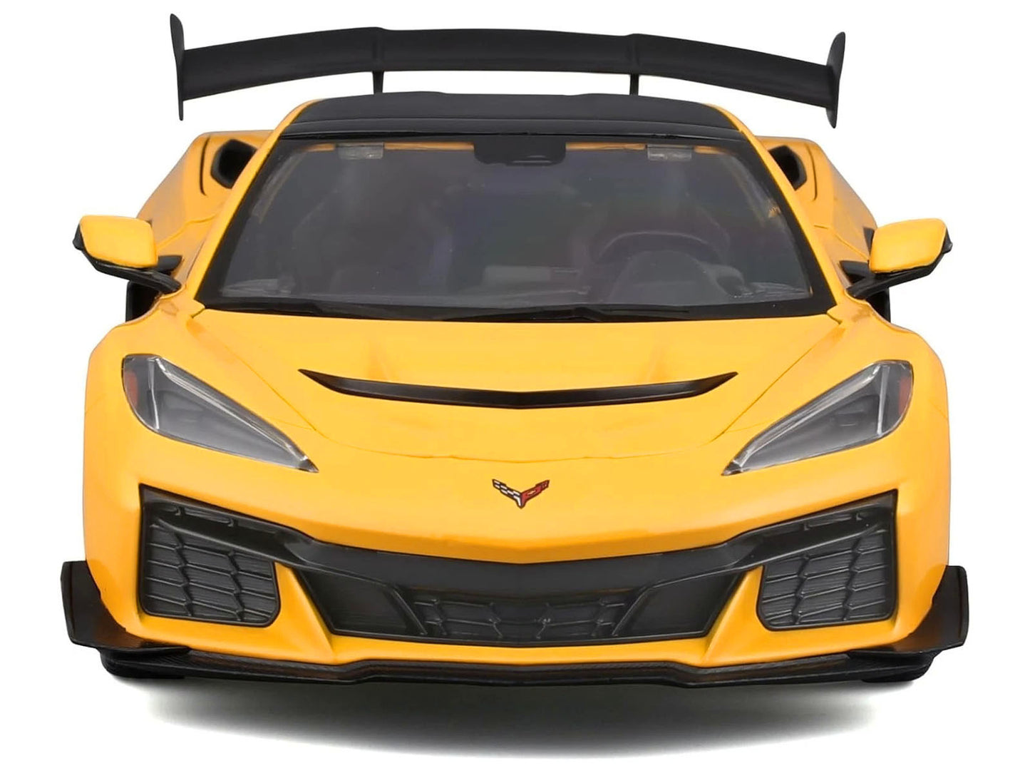 Chevrolet Corvette ZR1 Coupe Yellow with Carbon Top "Special Edition" Series 1/18 Diecast Model Car