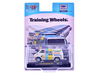 1972 Chevrolet G10 Van "Chevrolet Mobile Service Training" White with Graphics Limited Edition to 4400 pieces Worldwide 1/64 Diecast Model Car