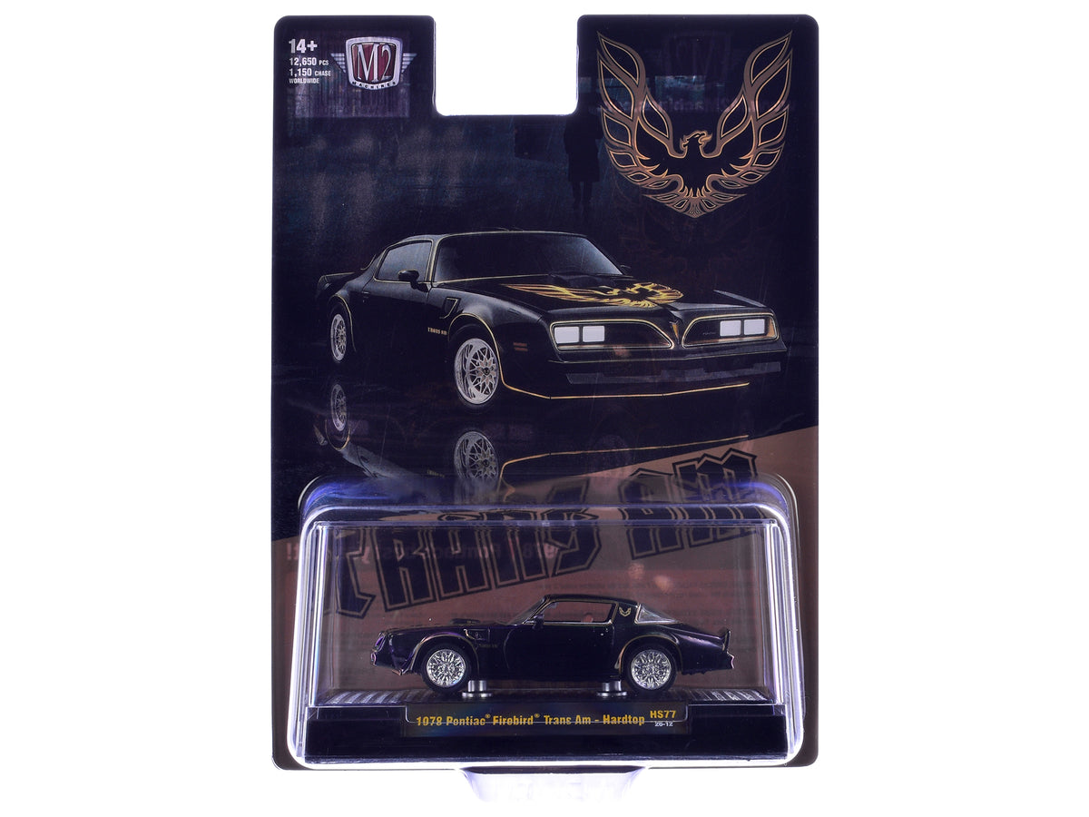 1978 Pontiac Firebird Trans Am Black with Hood Graphics Limited Edition to 12650 pieces Worldwide 1/64 Diecast Model Car