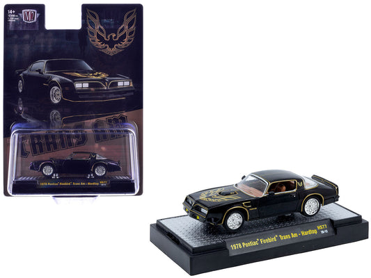 1978 Pontiac Firebird Trans Am Black with Hood Graphics Limited Edition to 12650 pieces Worldwide 1/64 Diecast Model Car