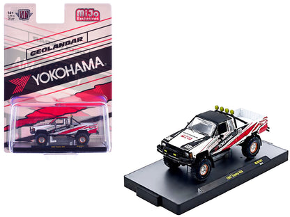 1985 Toyota SR5 4×4 Pickup Truck #85 "Yokohama" White with Black Top and Red and Black Graphics Limited Edition to 8250 pieces Worldwide 1/64 Diecast Model Car
