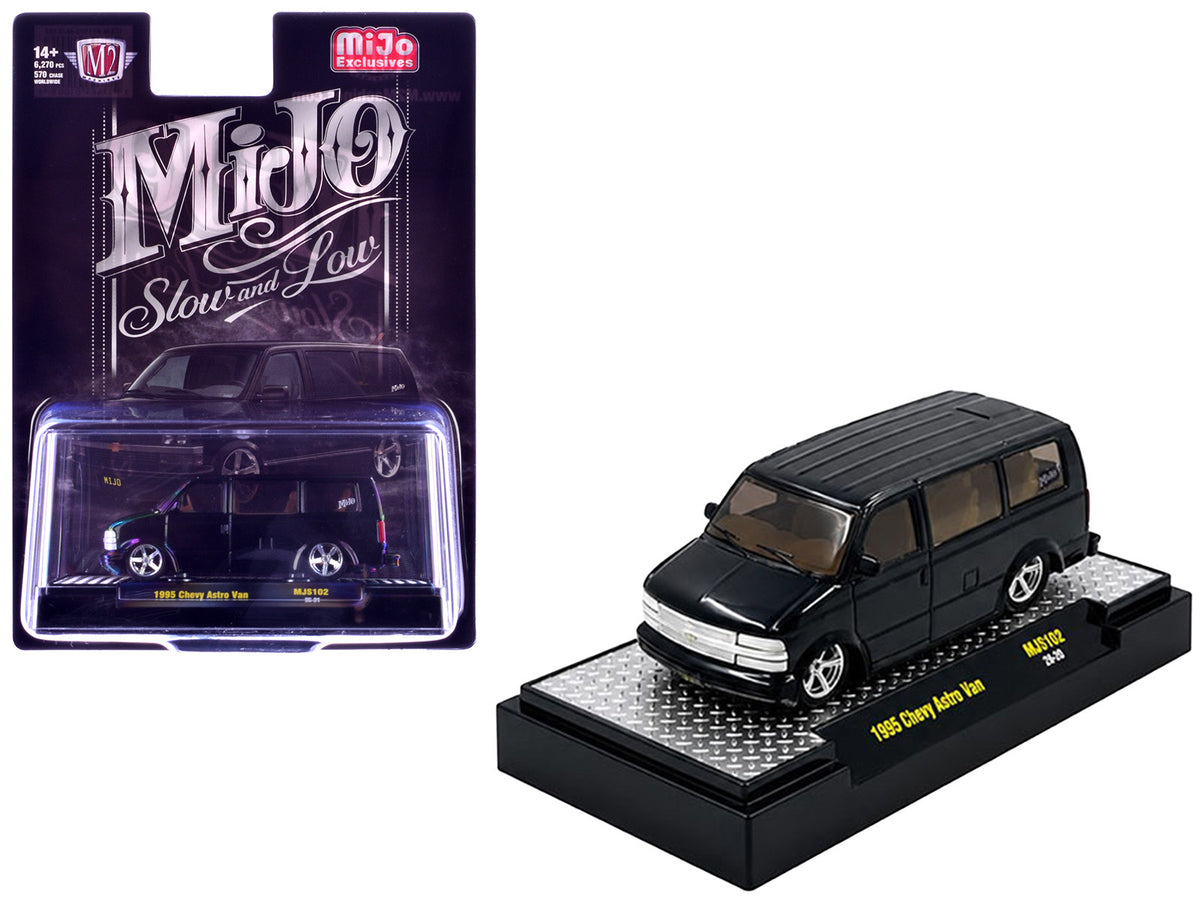 1995 Chevrolet Astro Van "Slow & Low" Black Limited Edition to 6720 pieces Worldwide 1/64 Diecast Model Car
