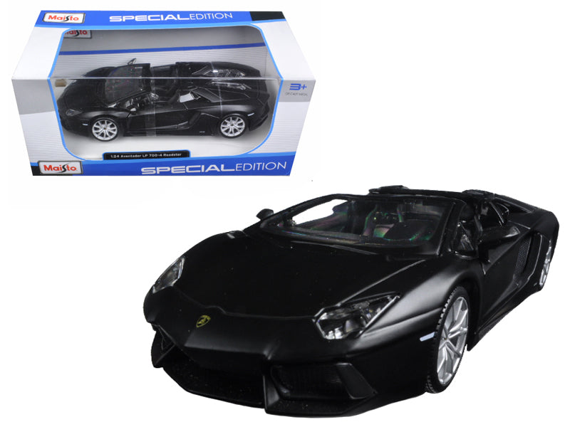 Lamborghini Aventador LP 700-4 Roadster Matt Black 1/24 Diecast Model Car