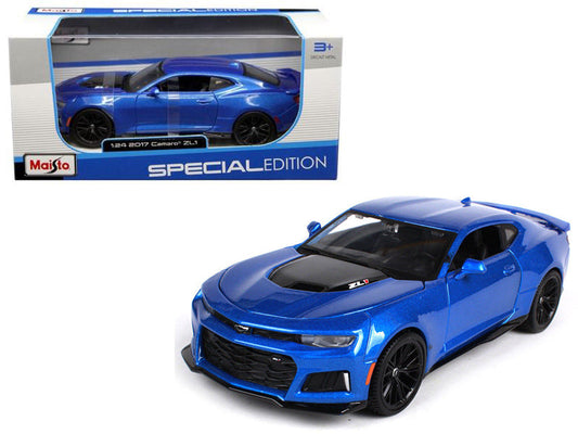 2017 Chevrolet Camaro ZL1 Blue Metallic 1/24 Diecast Model Car