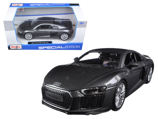 Audi R8 V10 Plus Gray Metallic "Special Edition" 1/24 Diecast Model Car